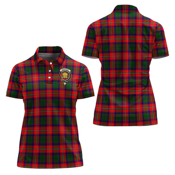Wauchope Tartan Polo Shirt with Family Crest For Women