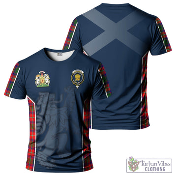 Wauchope Tartan T-Shirt with Family Crest and Lion Rampant Vibes Sport Style
