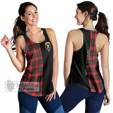 Wauchope Tartan Women's Racerback Tanks with Family Crest and Half Of Me Style 4XL - Tartan Vibes Clothing