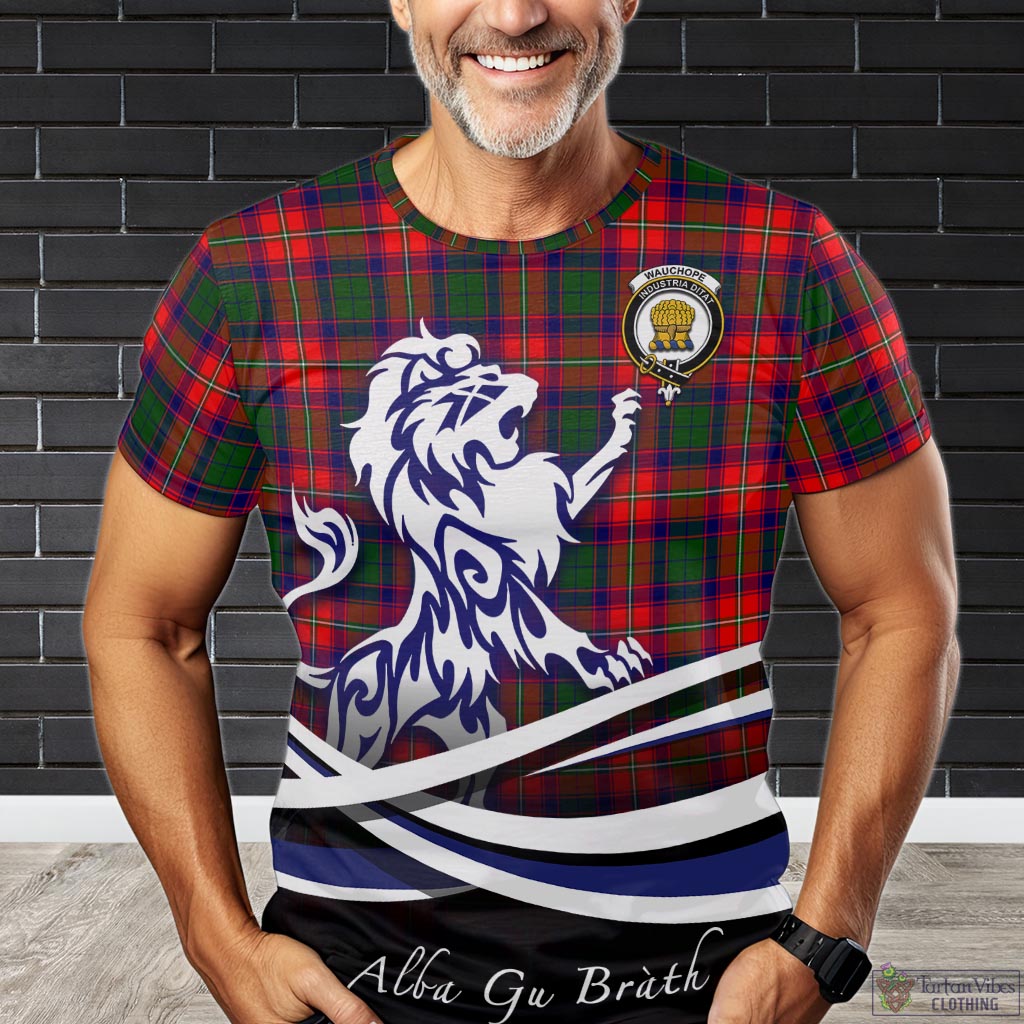 Wauchope Tartan T-Shirt with Alba Gu Brath Regal Lion Emblem Kid's Shirt - Tartan Vibes Clothing