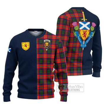 Wauchope Tartan Ugly Sweater Alba with Scottish Lion Royal Arm Half Style Unisex - Tartan Vibes Clothing