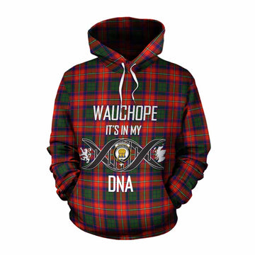 Wauchope Tartan Cotton Hoodie with Family Crest DNA In Me Style Pullover Hoodie XS - Tartan Vibes Clothing