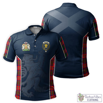 Wauchope Tartan Men's Polo Shirt with Family Crest and Lion Rampant Vibes Sport Style