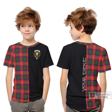 Wauchope Tartan Kid T-Shirt with Family Crest and Half Of Me Style Youth XL Size14 - Tartan Vibes Clothing