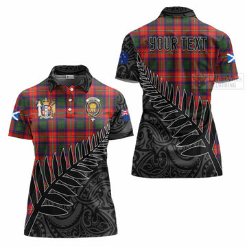 Wauchope Crest Tartan Women's Polo Shirt with New Zealand Silver Fern Half Style Women - Tartan Vibes Clothing