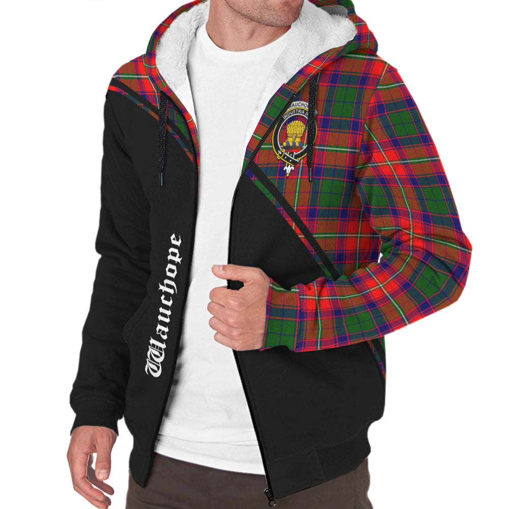 Wauchope Tartan Sherpa Hoodie with Family Crest Curve Style Unisex - Tartan Vibes Clothing