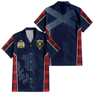 Wauchope Tartan Hawaiian Shirt with Family Crest and Scottish Thistle Vibes Sport Style Kid - Tartan Vibes Clothing