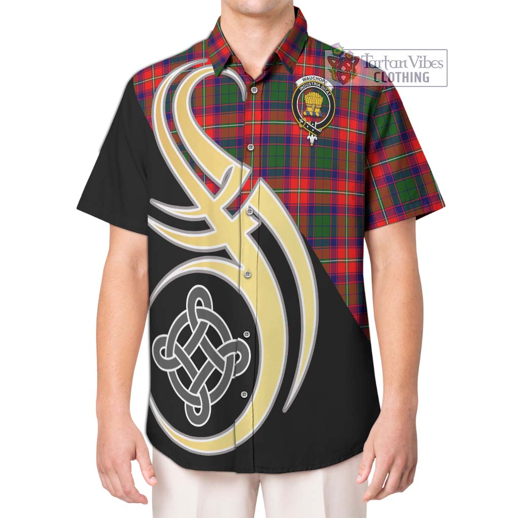 Wauchope Tartan Hawaiian Shirt with Family Crest and Celtic Symbol Style Kid - Tartan Vibes Clothing