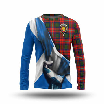 Wauchope Tartan Long Sleeve T-Shirt with Family Crest Scotland Patriotic Style Unisex - Tartan Vibes Clothing