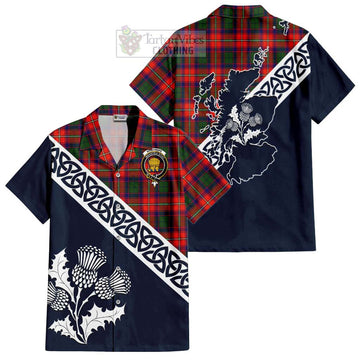 Wauchope Tartan Hawaiian Shirt Featuring Thistle and Scotland Map Kid - Tartan Vibes Clothing