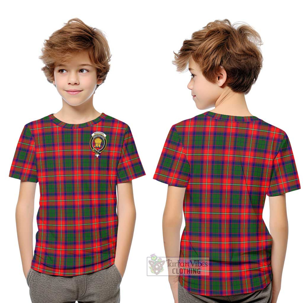 Wauchope Tartan Kid T-Shirt with Family Crest Youth XL Size14 - Tartan Vibes Clothing