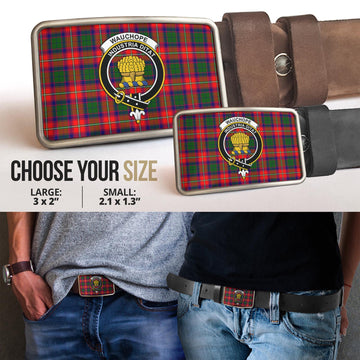 Wauchope Tartan Belt Buckles with Family Crest