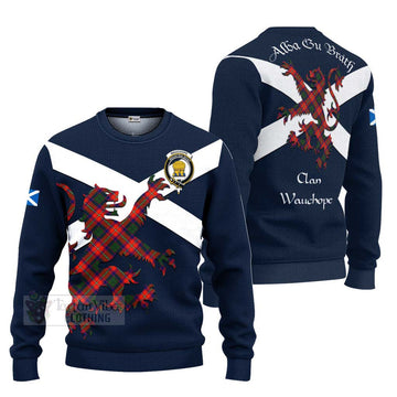 Wauchope Tartan Lion Rampant Ugly Sweater Proudly Display Your Heritage with Alba Gu Brath and Clan Name Unisex - Tartan Vibes Clothing