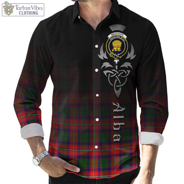 Wauchope Tartan Long Sleeve Button Up Featuring Alba Gu Brath Family Crest Celtic Inspired Men's Shirt - Tartan Vibes Clothing