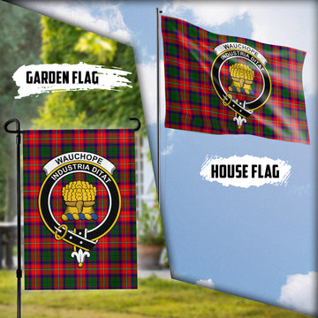 Wauchope Tartan Flag with Family Crest