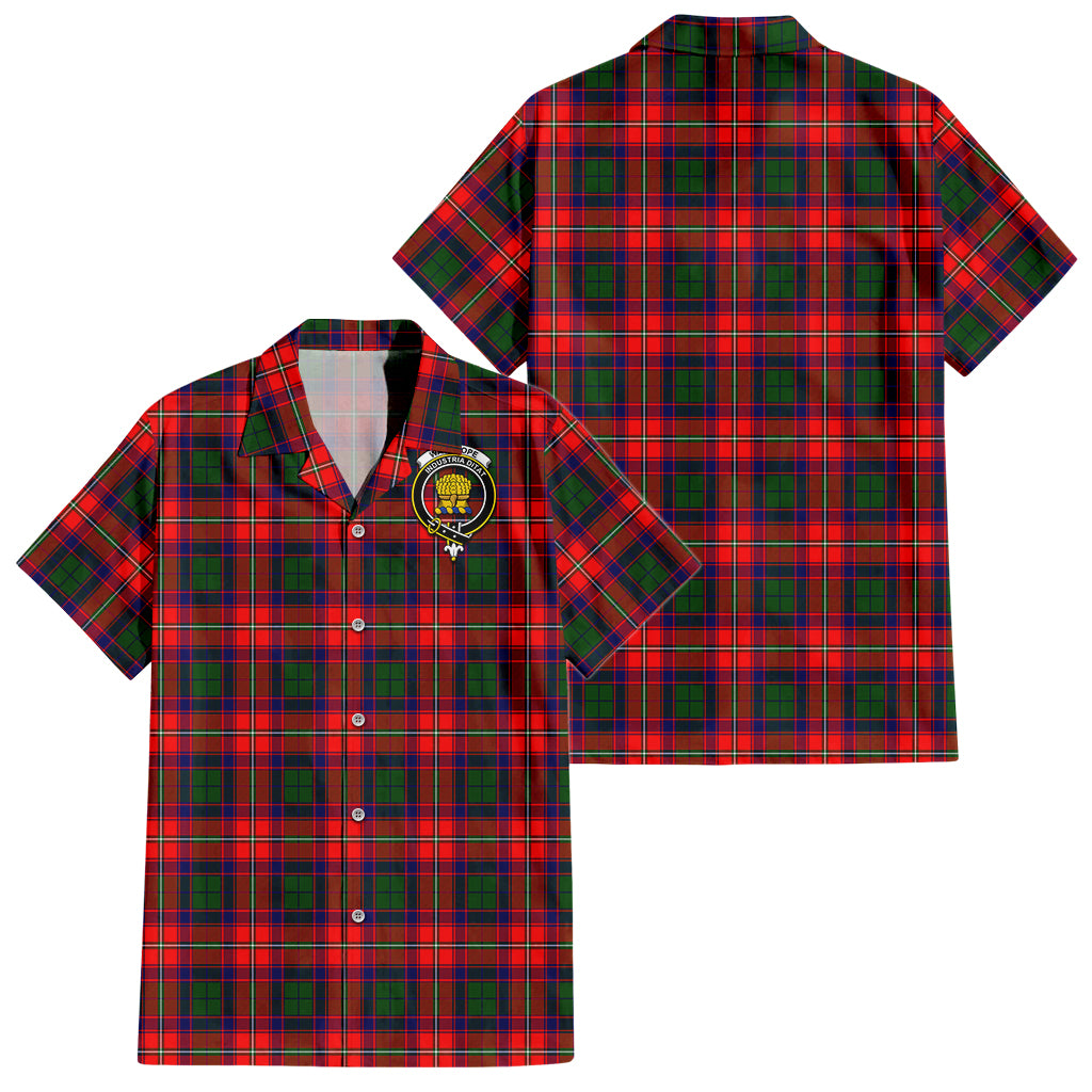 wauchope-tartan-short-sleeve-button-down-shirt-with-family-crest