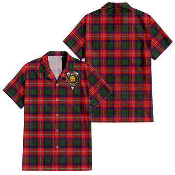 Wauchope Tartan Short Sleeve Button Down Shirt with Family Crest