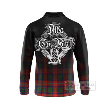 Wauchope Tartan Long Sleeve Polo Shirt Featuring Alba Gu Brath Family Crest Celtic Inspired - Tartan Vibes Clothing