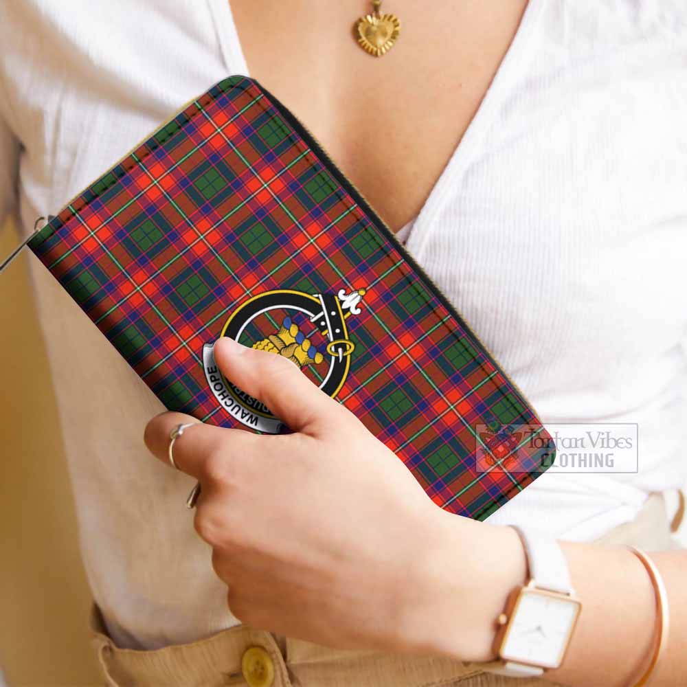Wauchope Tartan Women's Leather Wallet with Family Crest - Tartan Vibes Clothing