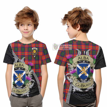 Wauchope Tartan Family Crest Kid T-Shirt Lion Rampant Royal Thistle Shield Celtic Inspired - Tartan Vibes Clothing
