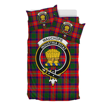 Wauchope Tartan Bedding Set with Family Crest