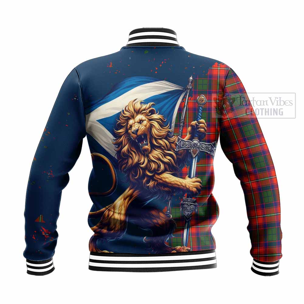 Wauchope Tartan Family Crest Baseball Jacket with Scottish Majestic Lion - Tartan Vibes Clothing
