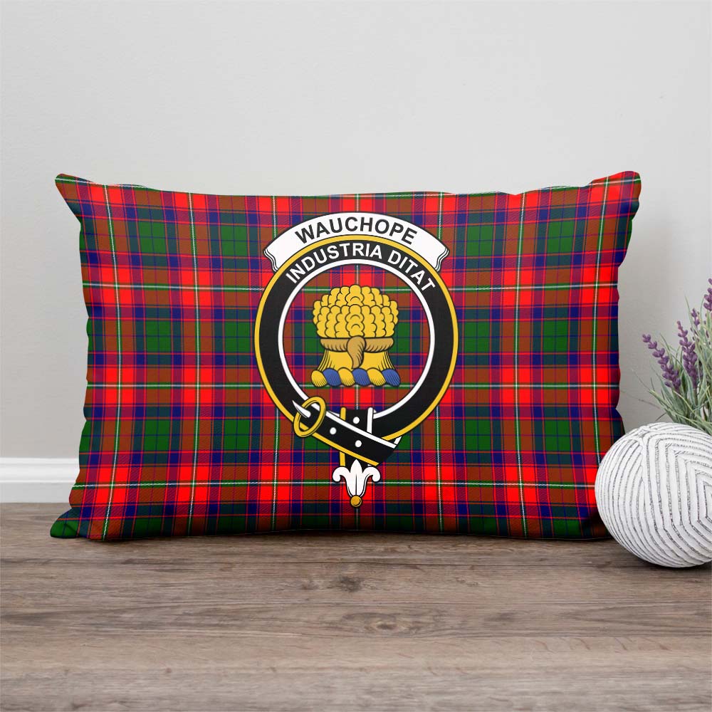 Wauchope Tartan Pillow Cover with Family Crest Rectangle Pillow Cover - Tartanvibesclothing