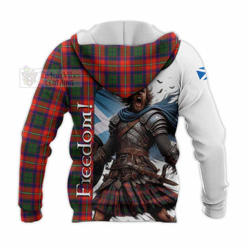 Tartan Vibes Clothing Wauchope Crest Tartan Knitted Hoodie Inspired by the Freedom of Scottish Warrior