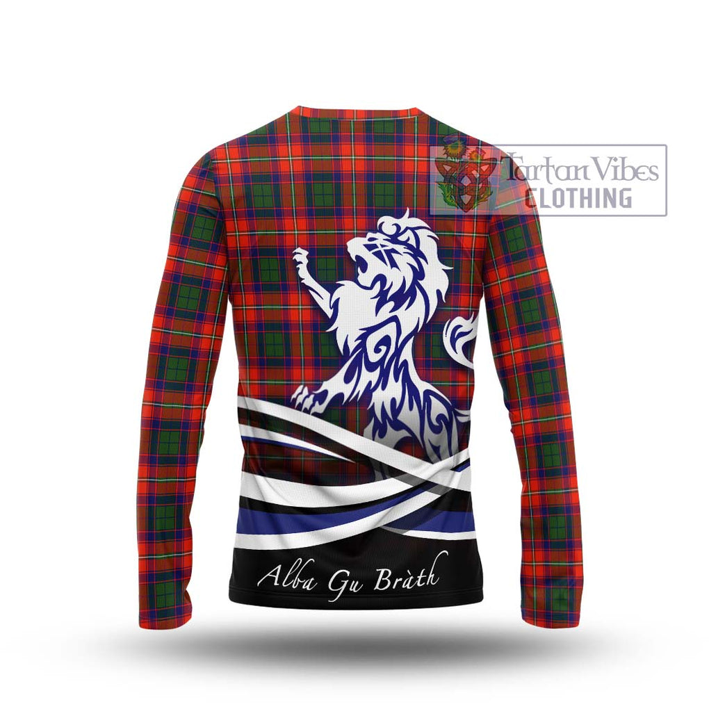 Wauchope Tartan Long Sleeve T-Shirt with Alba Gu Brath Regal Lion Emblem - Tartan Vibes Clothing