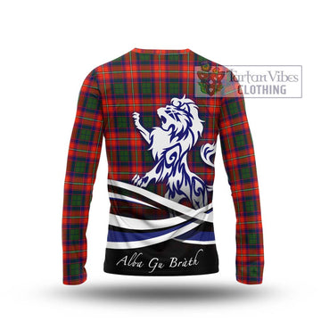 Wauchope Tartan Long Sleeve T-Shirt with Alba Gu Brath Regal Lion Emblem - Tartan Vibes Clothing