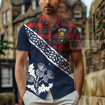 Wauchope Tartan Hawaiian Shirt Featuring Thistle and Scotland Map - Tartan Vibes Clothing