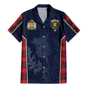Wauchope Tartan Hawaiian Shirt with Family Crest and Scottish Thistle Vibes Sport Style - Tartan Vibes Clothing