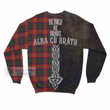 Wauchope Tartan Family Crest Sweatshirt Alba Gu Brath Be Brave Lion Ancient Style - Tartan Vibes Clothing