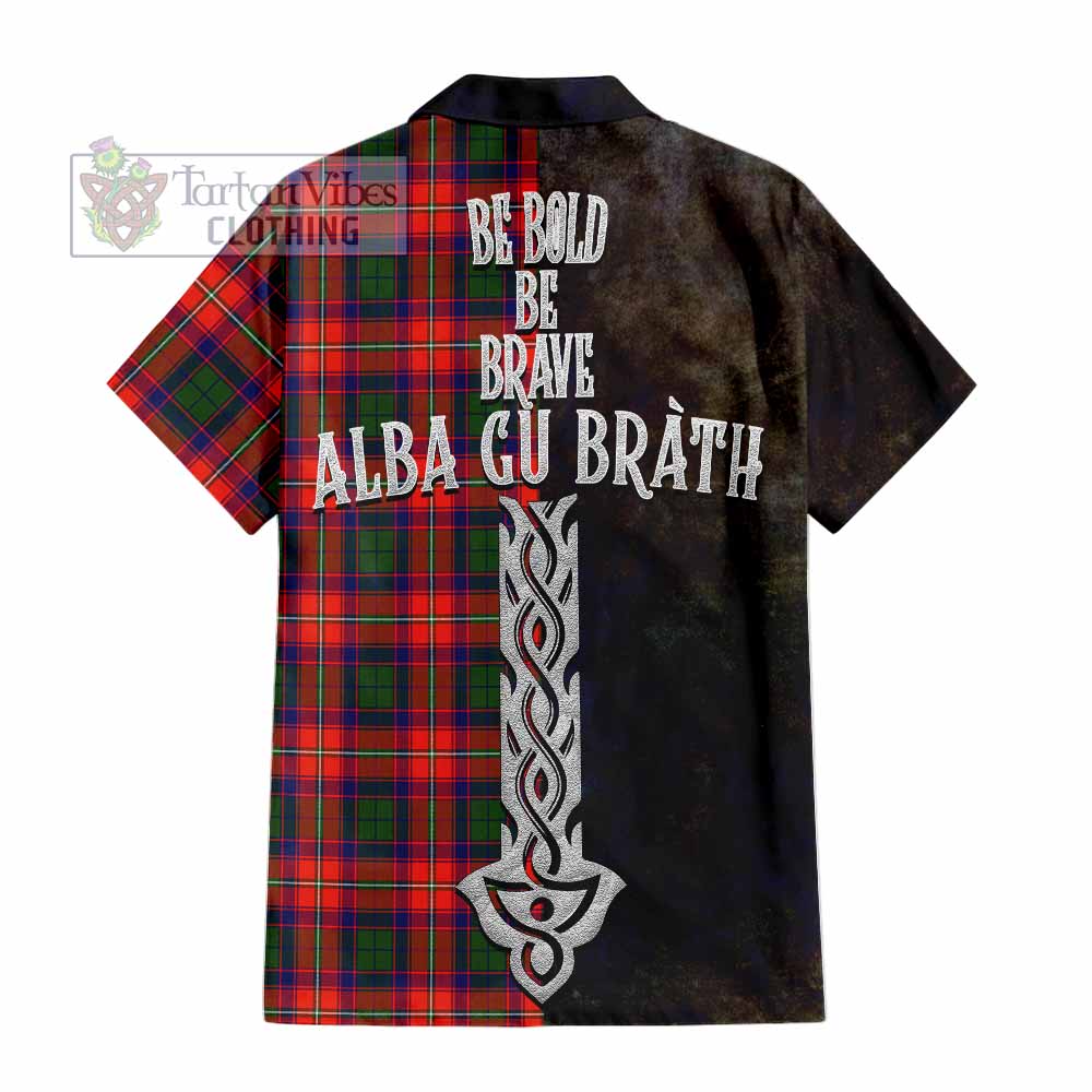 Wauchope Tartan Family Crest Hawaiian Shirt Alba Gu Brath Be Brave Lion Ancient Style - Tartan Vibes Clothing