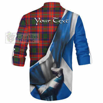 Wauchope Tartan Ghillie Kilt Shirt with Family Crest Scotland Patriotic Style - Tartan Vibes Clothing