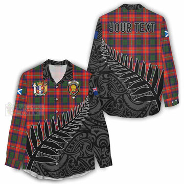 Wauchope Crest Tartan Women's Casual Shirt with New Zealand Silver Fern Half Style - Tartan Vibes Clothing
