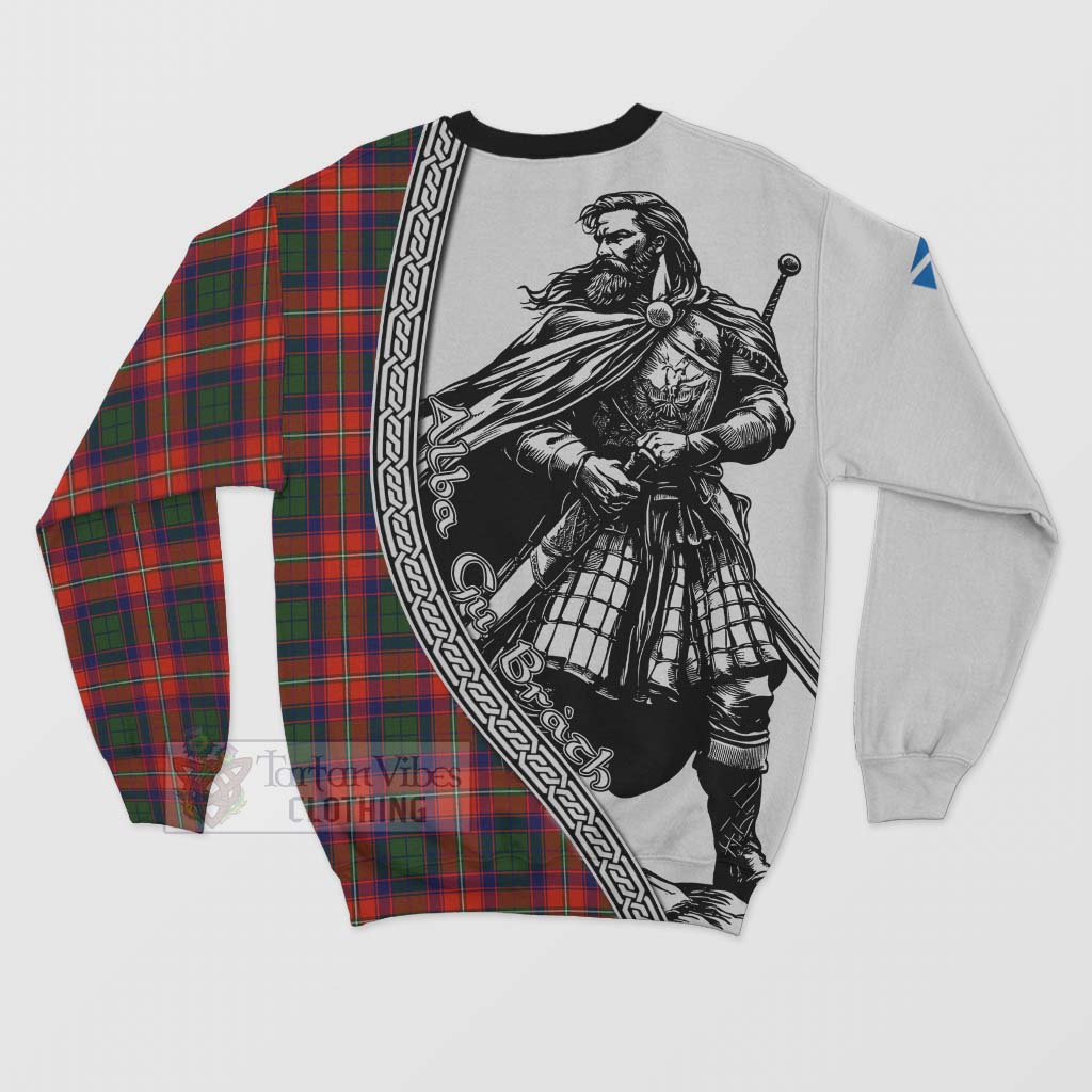 Wauchope Tartan Clan Crest Sweatshirt with Highlander Warrior Celtic Style - Tartan Vibes Clothing