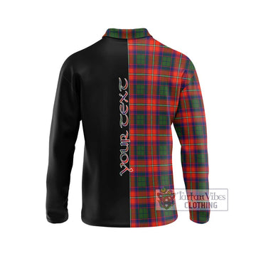 Wauchope Tartan Long Sleeve Polo Shirt with Family Crest and Half Of Me Style - Tartan Vibes Clothing
