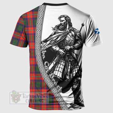 Wauchope Tartan Clan Crest T-Shirt with Highlander Warrior Celtic Style - Tartan Vibes Clothing