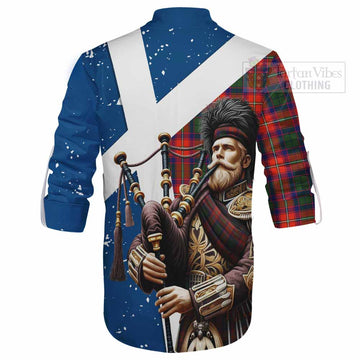 Wauchope Tartan Ghillie Kilt Shirt with Family Crest Scottish Bagpiper Vibes - Tartan Vibes Clothing