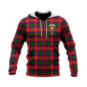 Wauchope Tartan Knitted Hoodie with Family Crest