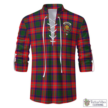 Wauchope Tartan Men's Scottish Traditional Jacobite Ghillie Kilt Shirt with Family Crest - Tartan Vibes Clothing