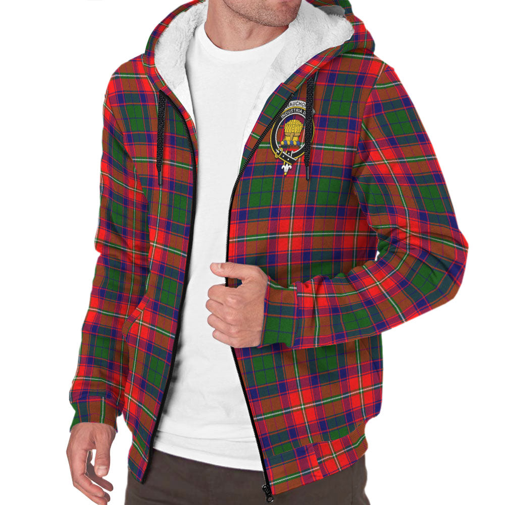 Wauchope Tartan Sherpa Hoodie with Family Crest - Tartan Vibes Clothing