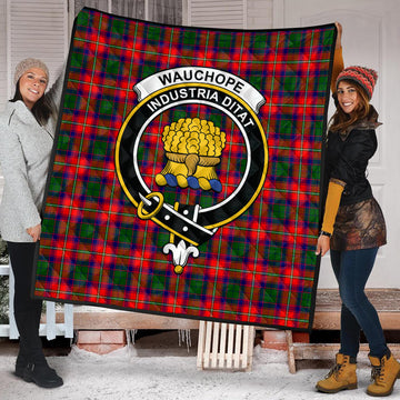 Wauchope Tartan Quilt with Family Crest