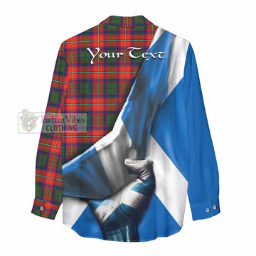 Wauchope Tartan Women's Casual Shirt with Family Crest Scotland Patriotic Style - Tartan Vibes Clothing