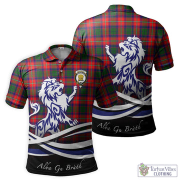 Wauchope Tartan Polo Shirt with Alba Gu Brath Regal Lion Emblem - Tartan Vibes Clothing