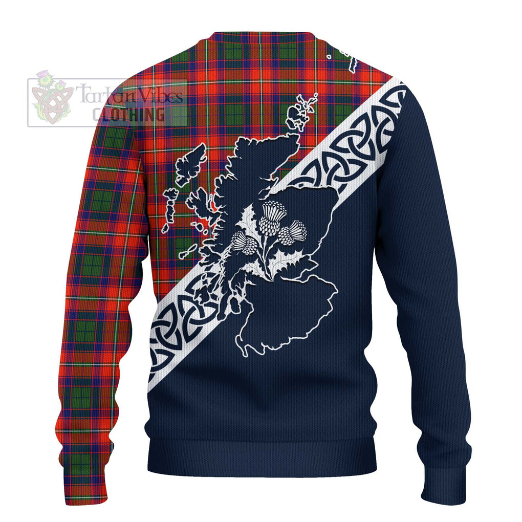 Wauchope Tartan Ugly Sweater Featuring Thistle and Scotland Map - Tartan Vibes Clothing
