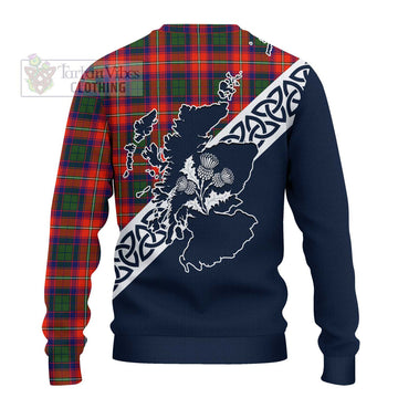 Wauchope Tartan Ugly Sweater Featuring Thistle and Scotland Map - Tartan Vibes Clothing
