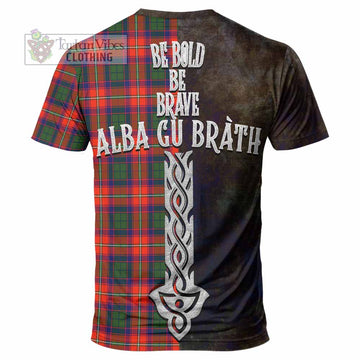 Wauchope Tartan Family Crest T-Shirt Alba Gu Brath Be Brave Lion Ancient Style - Tartan Vibes Clothing
