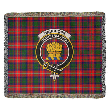 Wauchope Tartan Woven Blanket with Family Crest